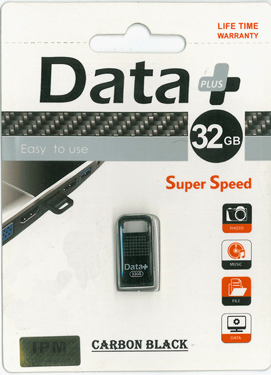 فلش مموری 32 گیگ دیتا پلاس Carbon Black با رابط USB2