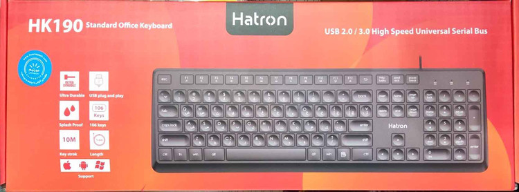 کیبورد هترون مدل HK190 ا HK190 USB Wired Keyboard