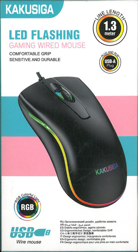 ماوس سیمی کاکو گیمینگ RGB دار مدل KSC-872