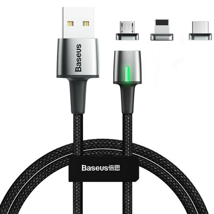 کابل آهنربایی سه سر بیسوس Zinc magnetic Cable Kit