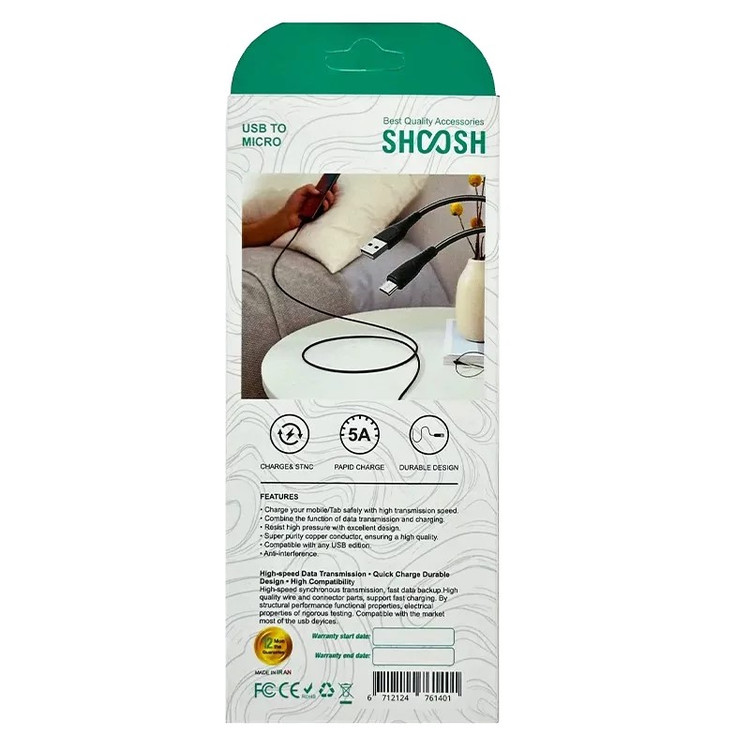 کابل شارژ میکرو مدل SH401A برند SHOOSH