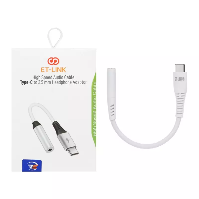 تبدیل Type-C به جک 3.5 میلی متری ET-LINK مدل ETL009 – سفید‌تاپ‌گارد