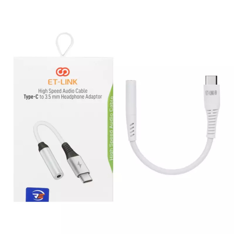 تبدیل Type-C به جک 3.5 میلی متری ET-LINK مدل ETL009 – سفیدتاپگارد