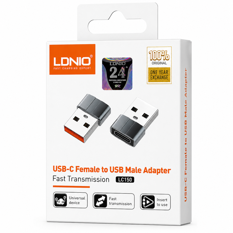 تبدیل USB-C ماده به USB نر LDNIO مدل LC150