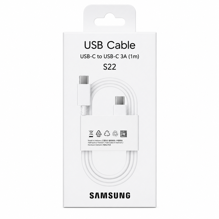 کابل شارژ و انتقال داده Samsung S22 USB-C به USB-C اورجینال