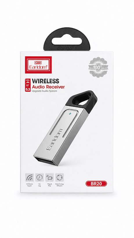 دانگل بلوتوث Earldom ET-BR20 | گیرنده صوتی بیسیم Bluetooth 5.3
