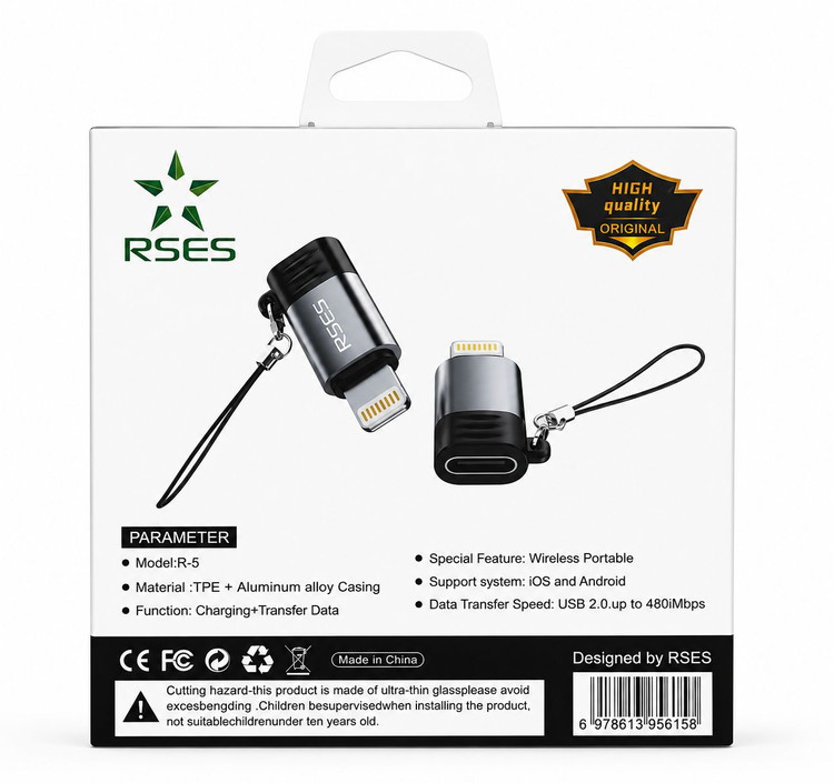 تبدیلکننده RSES مدل R-5 | Type-C مادگی به Lightning نری