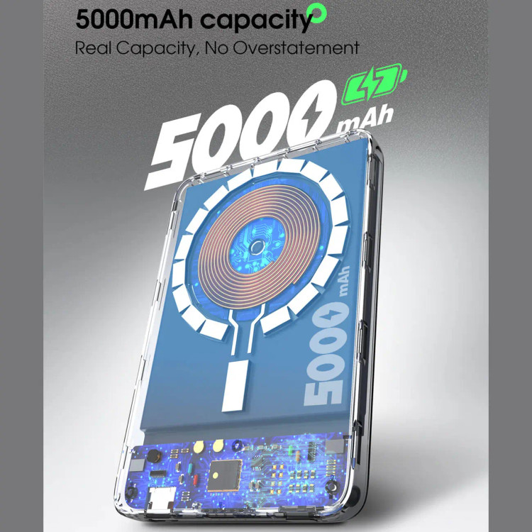 پاوربانک مگنتی وایرلس LDNIO مدل PQ28 ظرفیت 5000mAh