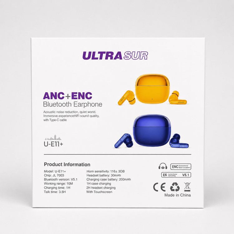 هندزفری بلوتوثی ایرپاد مترجم جیبی اولتراسور Ultrasur مدل U-E11+